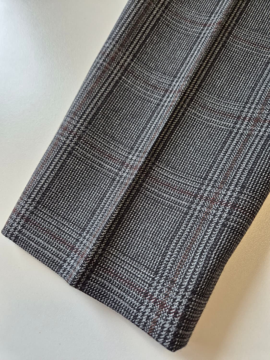 솔리드옴므 체크 울 슬랙스 46 상품이미지5