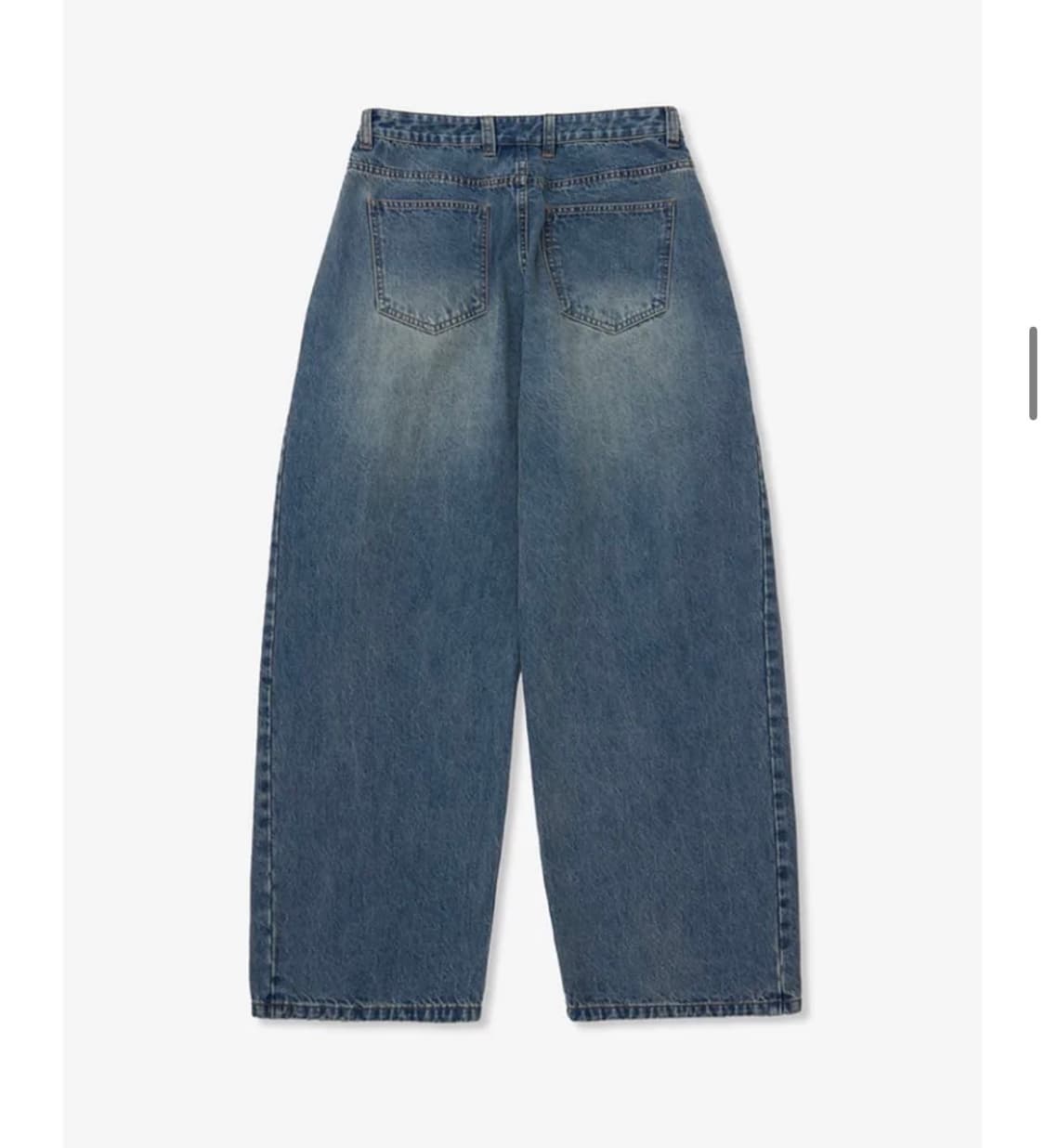 [S] 후브스 사이드 핀턱 데님 팬츠 블루 상품이미지3