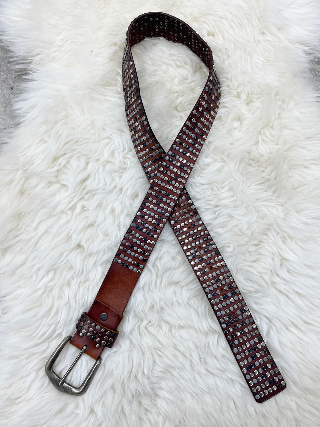 리얼레더 스터드 버클 벨트 상품이미지2