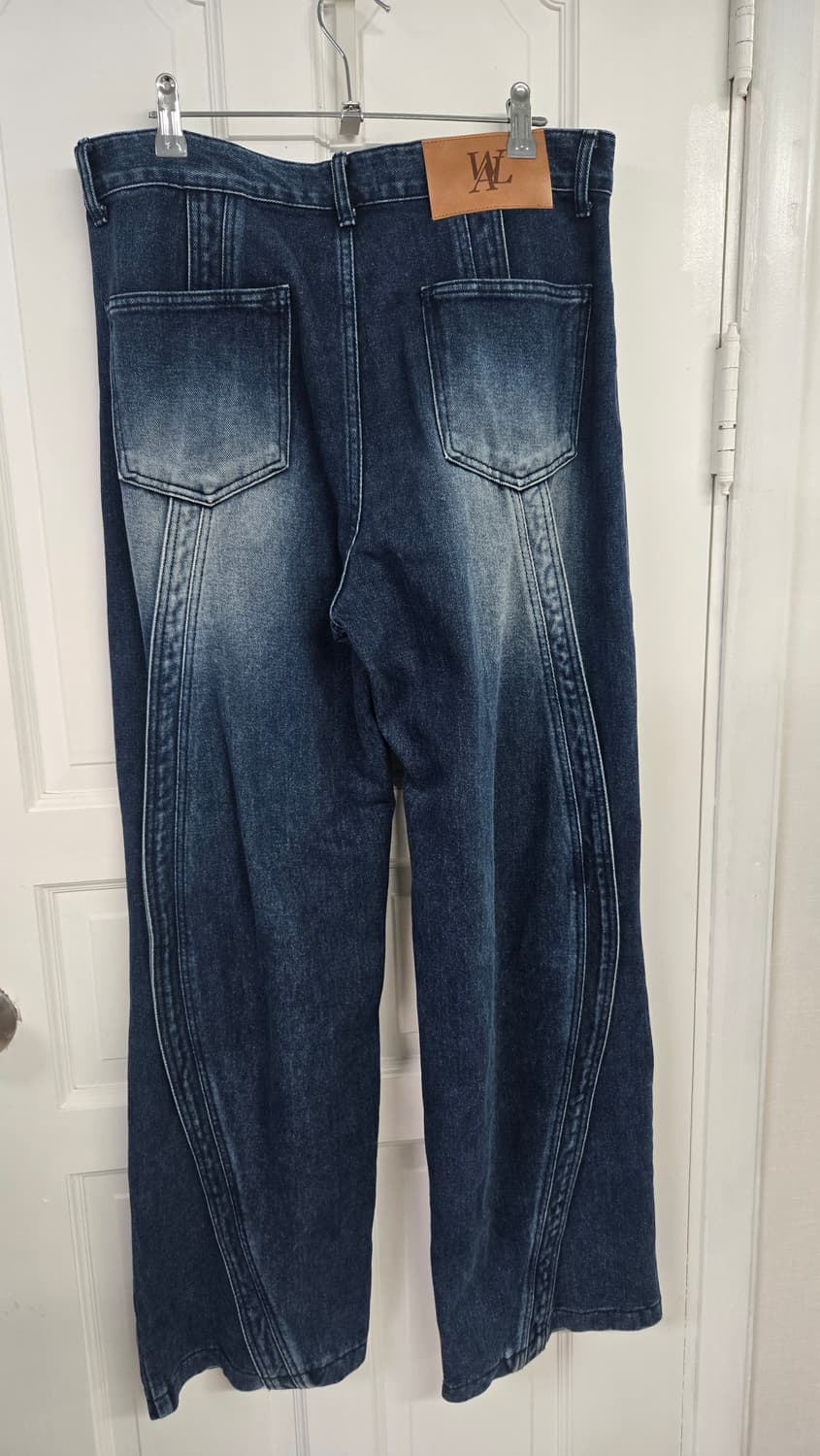 우알롱 커브드라인 스트레이트 데님팬츠 상품이미지4