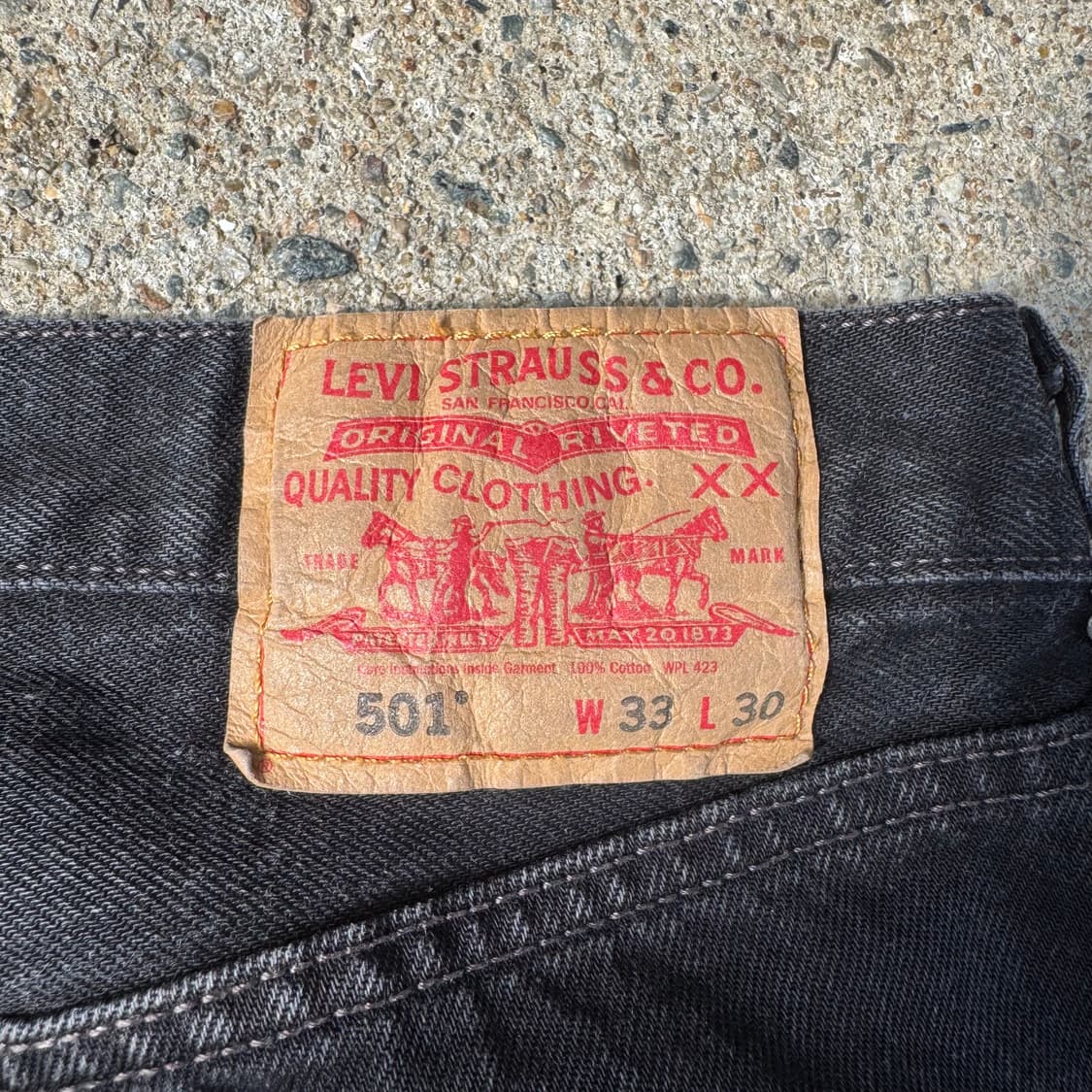 00s 리바이스 501 블랙 워시드 데님 팬츠 상품이미지9