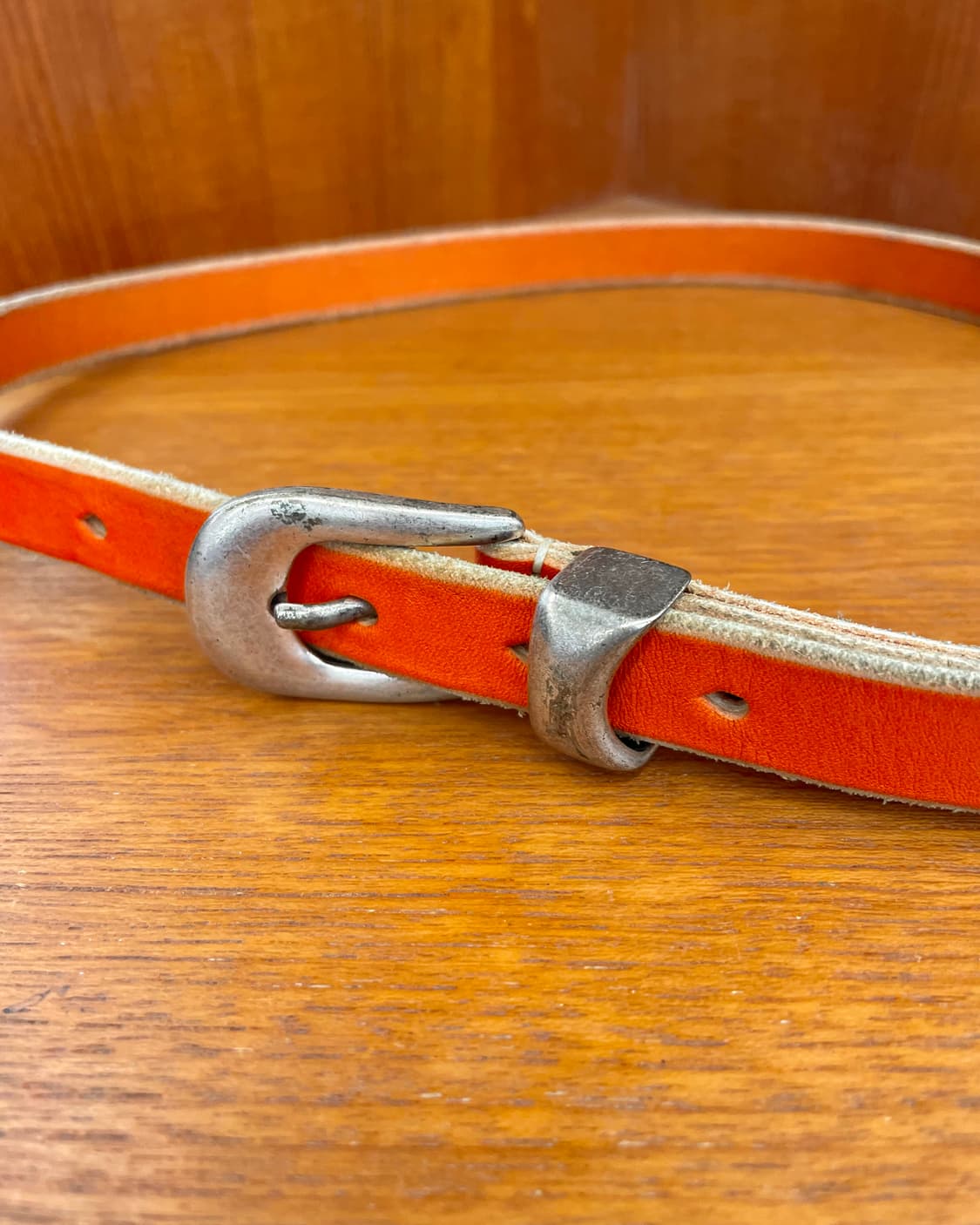 아워레가시 벨트 오렌지 레더 상품이미지4