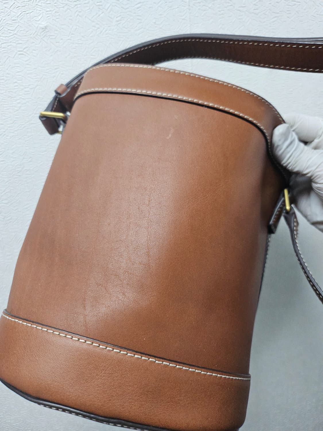 아떼 바네사브루노  브라운 베지터블 레더 버킷백 상품이미지5