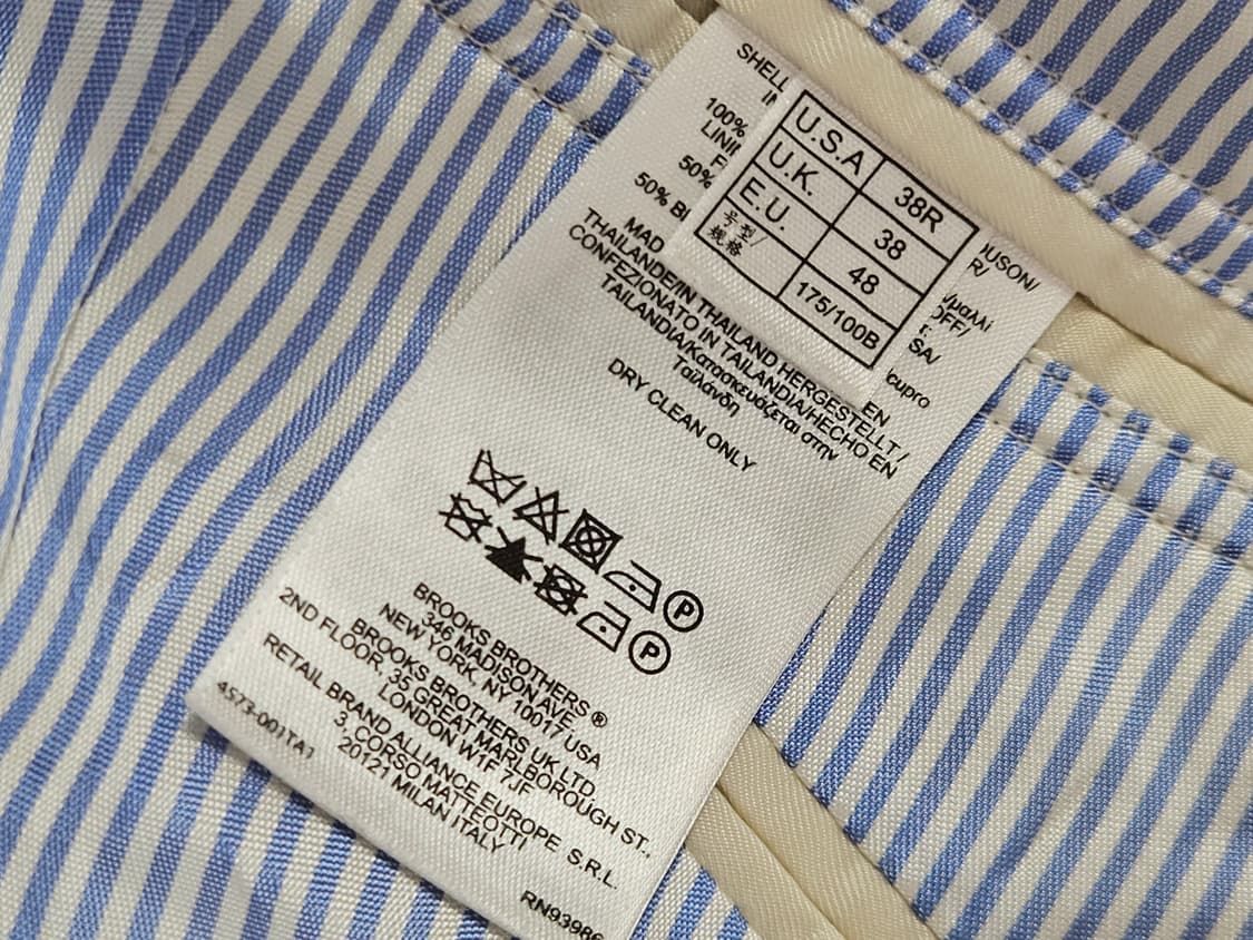 브룩스브라더스 1818 블레이저 자켓 REDA 큐프라 48사이즈 상품이미지4