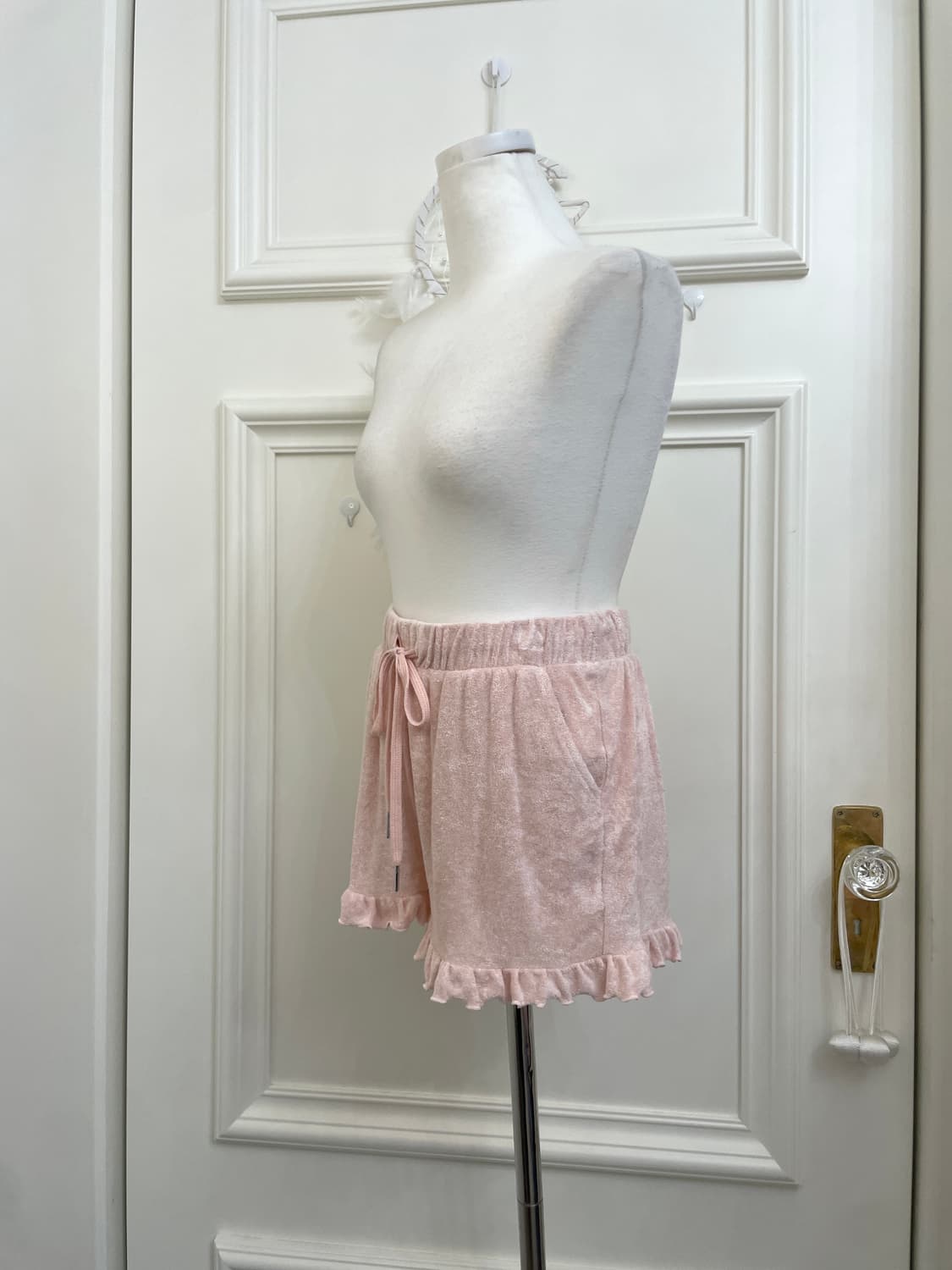 cute pink ruffle hoodie-zip&white lace s 상품이미지9