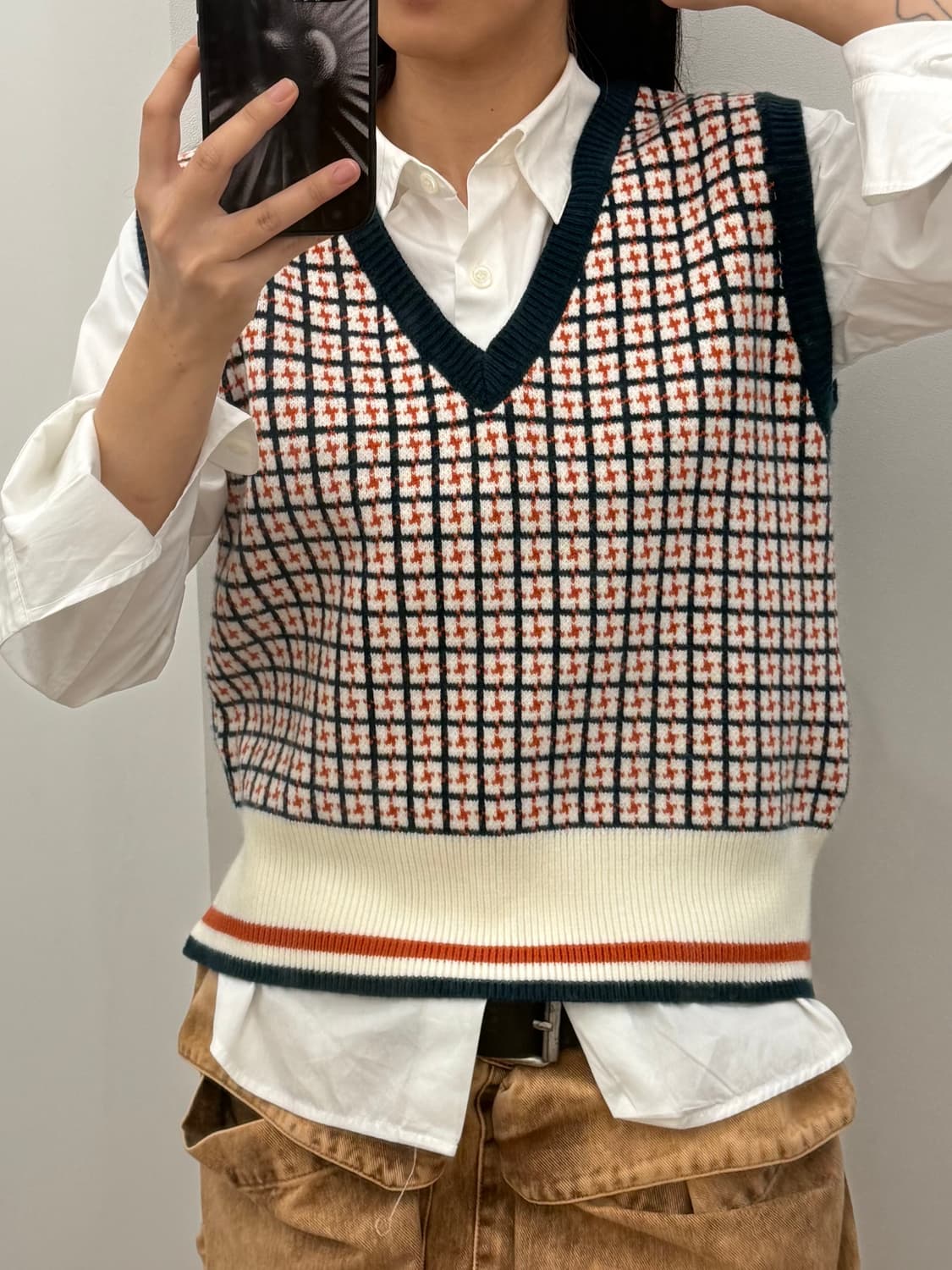 빈티지 브이넥 베스트 상품이미지6