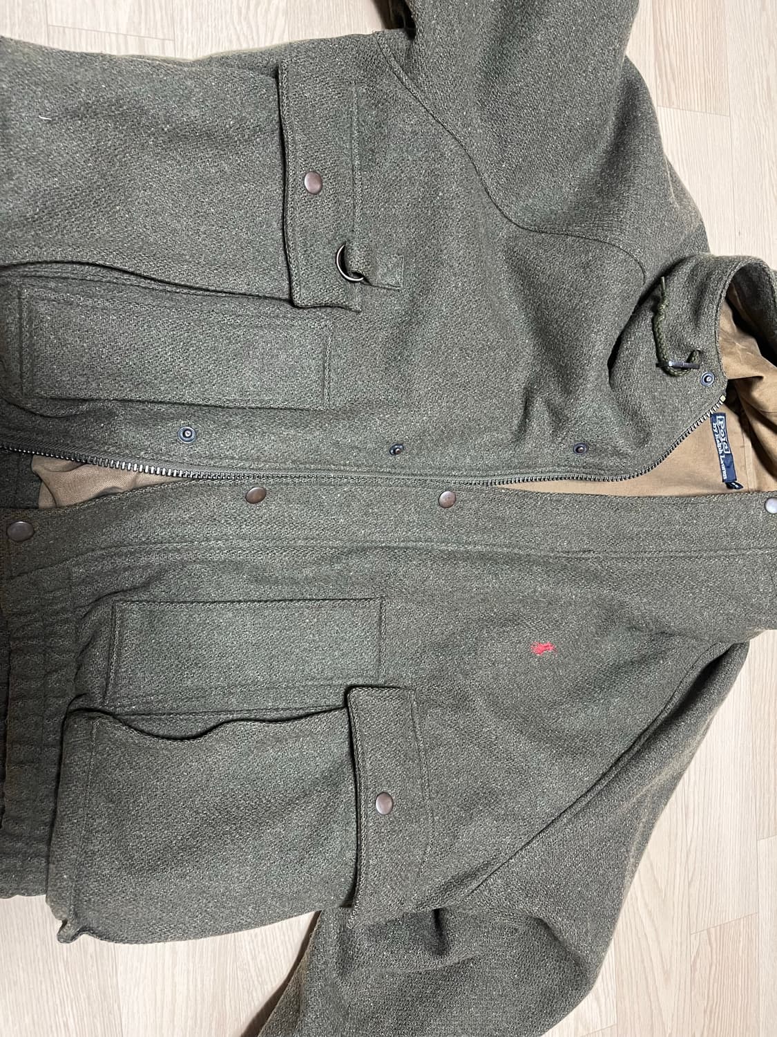 90s 폴로 랄프로렌 올리브 후드 자켓 상품이미지3