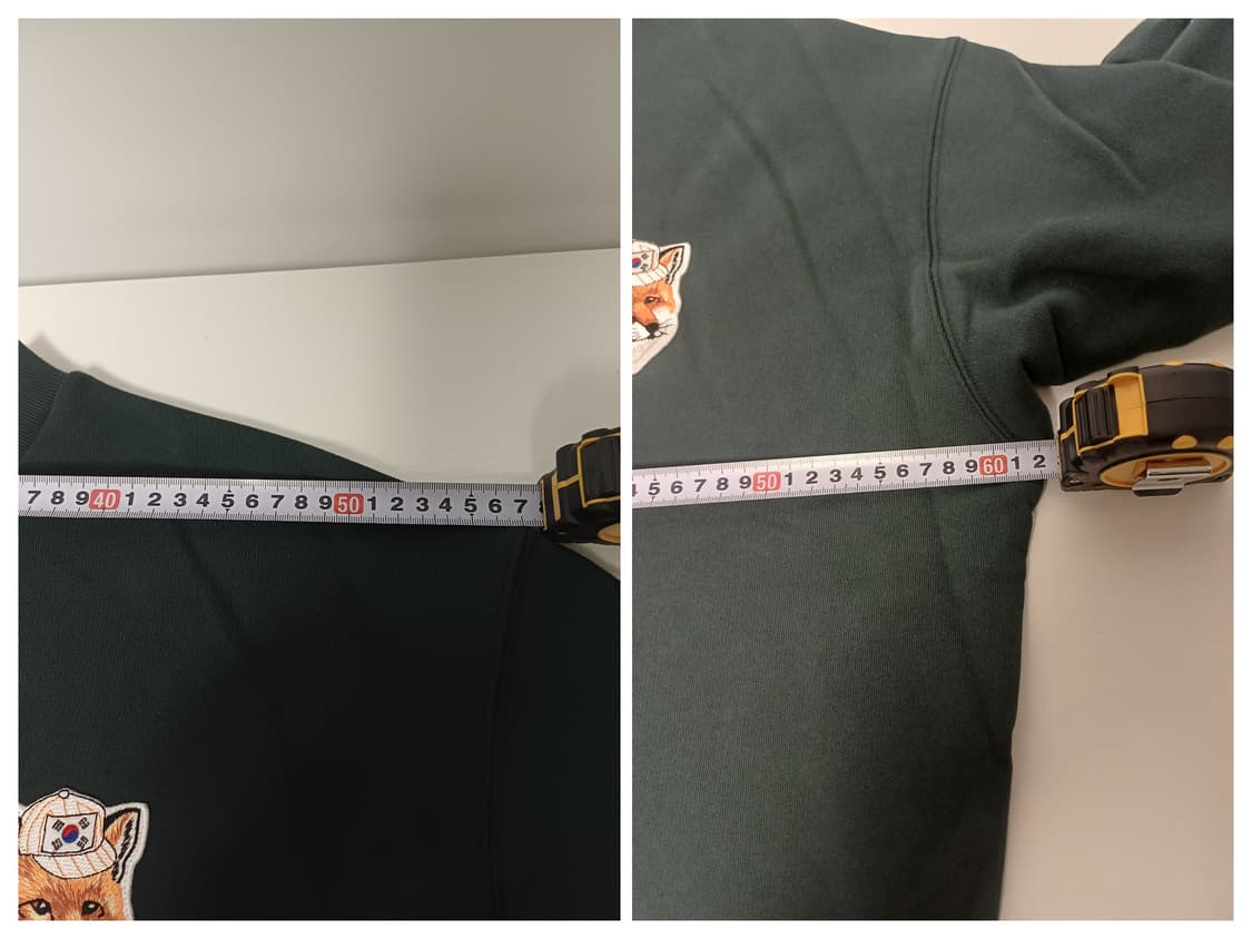 메종키츠네 국뽕 맨투맨 다크그린 [XL] 상품이미지7