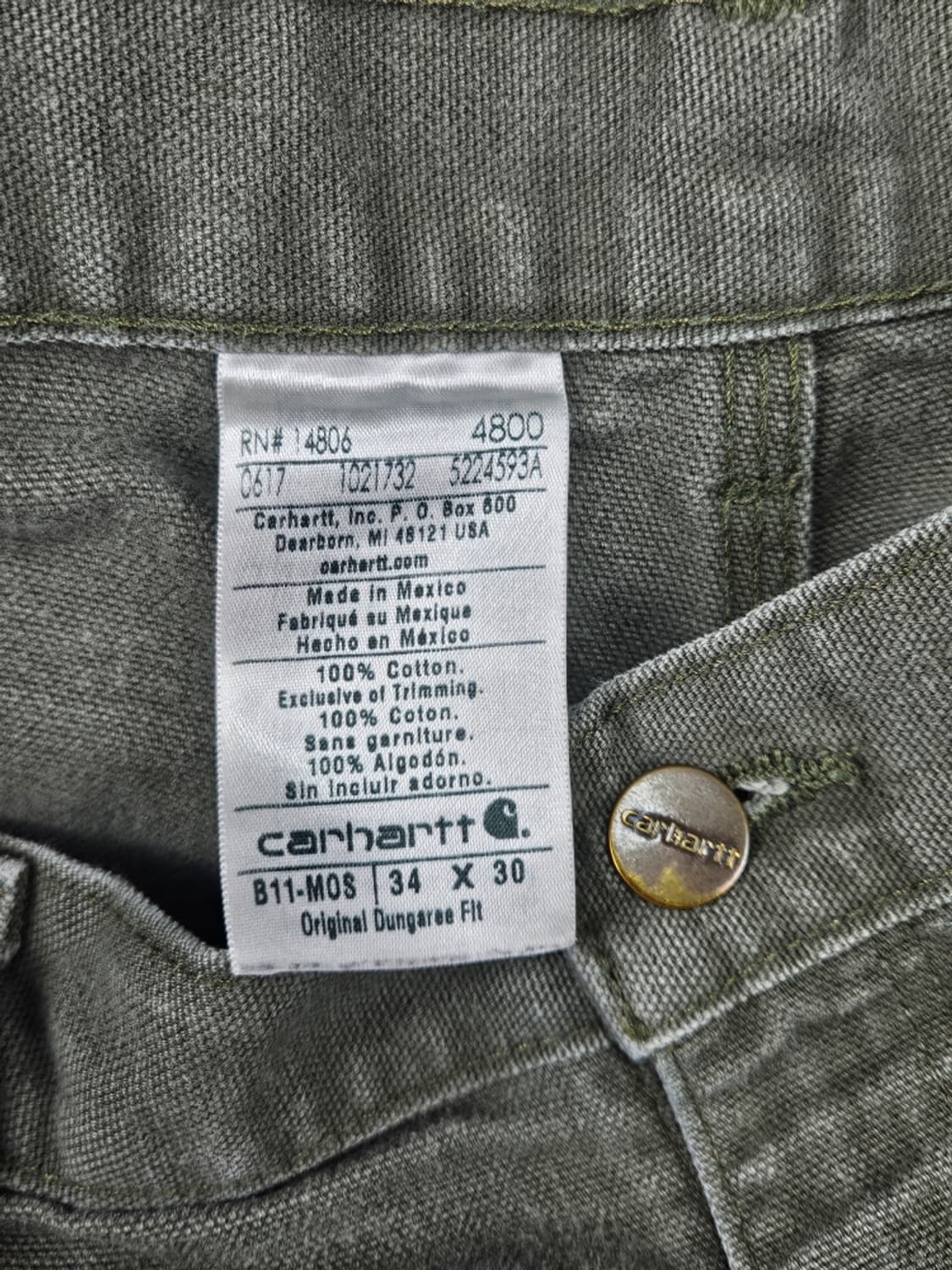 칼하트 덕캔버스 카펜터 워크 쇼츠 반바지 커스텀 (34") / 11889 상품이미지7