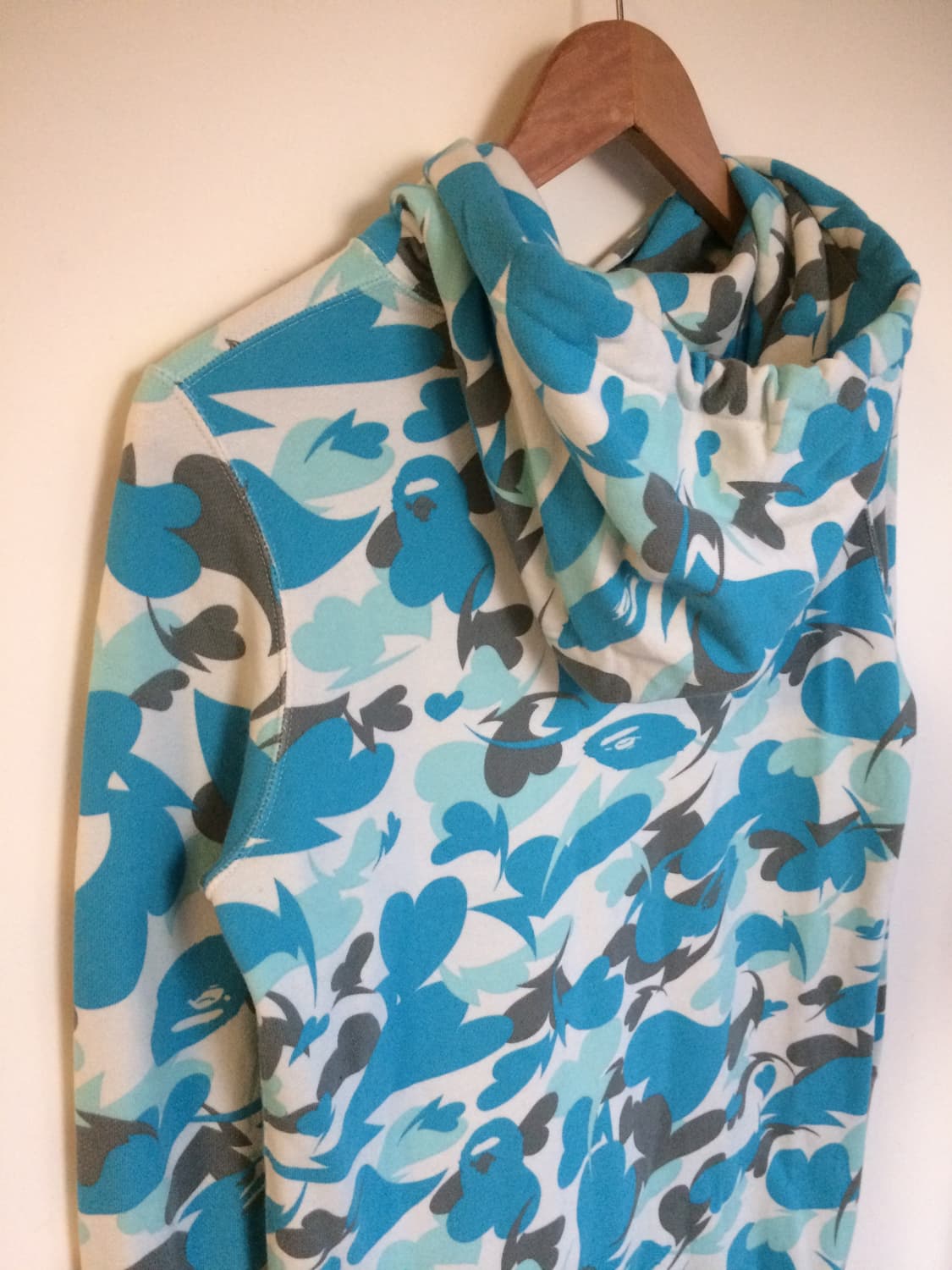 유일매물 초희귀 베이프 하트 카모 후드 원피스 맨투맨 미니 원피스 상품이미지9