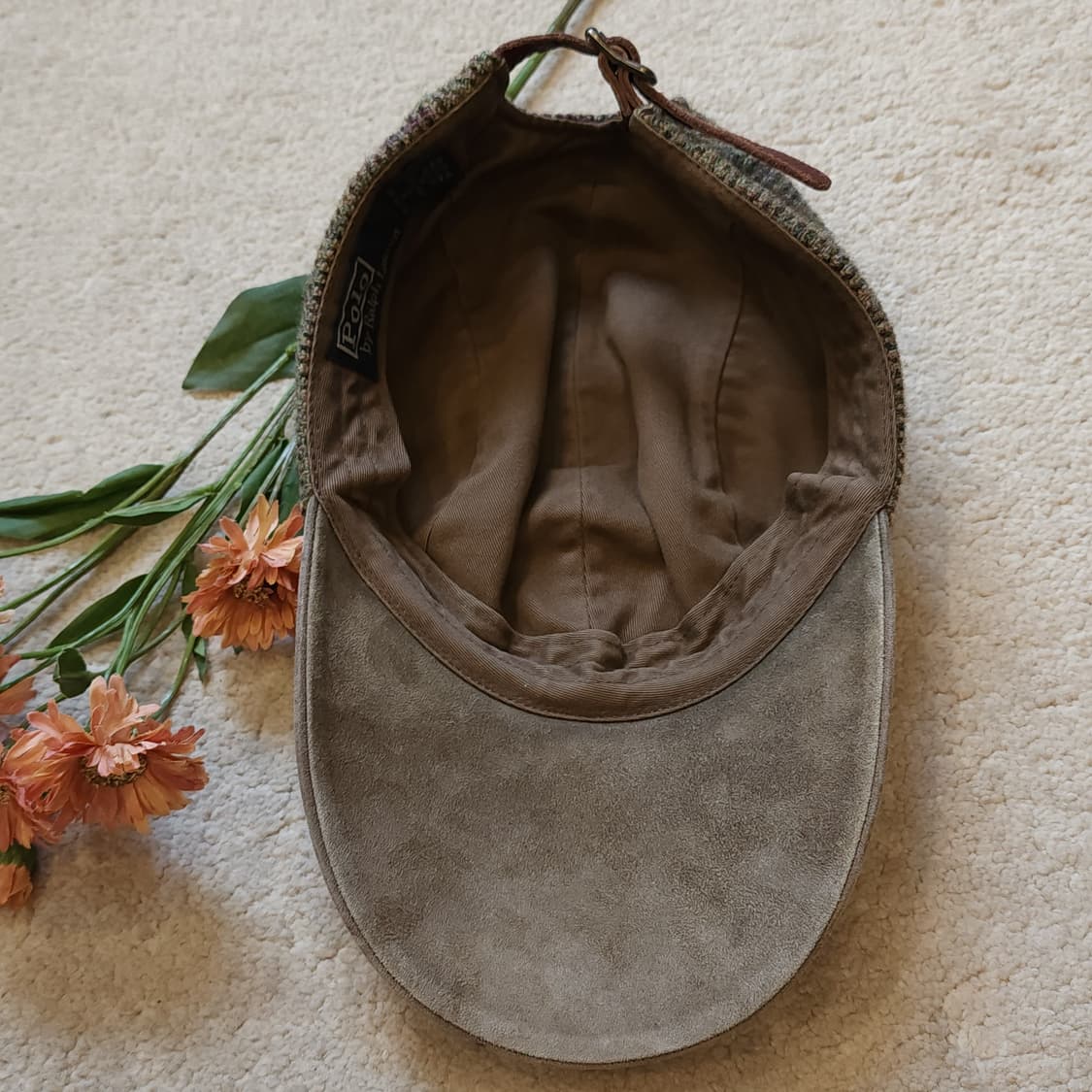 폴로 랄프로렌 캡모자 트위드 울 레더 롱빌 헌팅 캡 F 상품이미지4