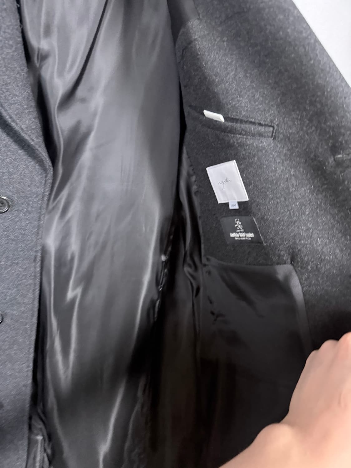 [ 새제품 컨디션 ] 유스 체스터 필드 코트 차콜 그레이 L사이즈 상품이미지4