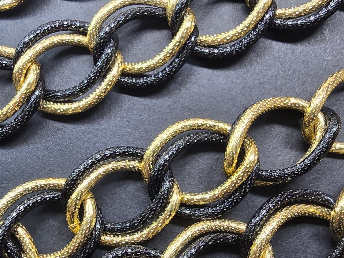 더블샌딩 체인목걸이 세트_골드&블랙 상품이미지6