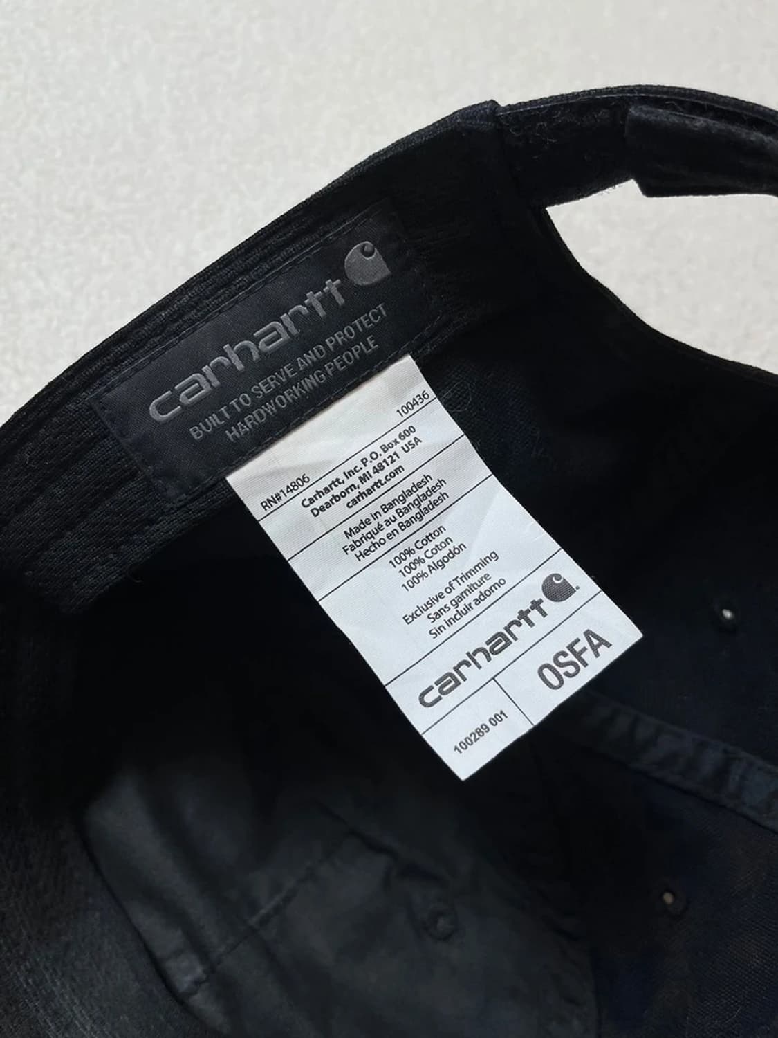 칼하트 가죽탭 볼캡 Q1294 상품이미지6