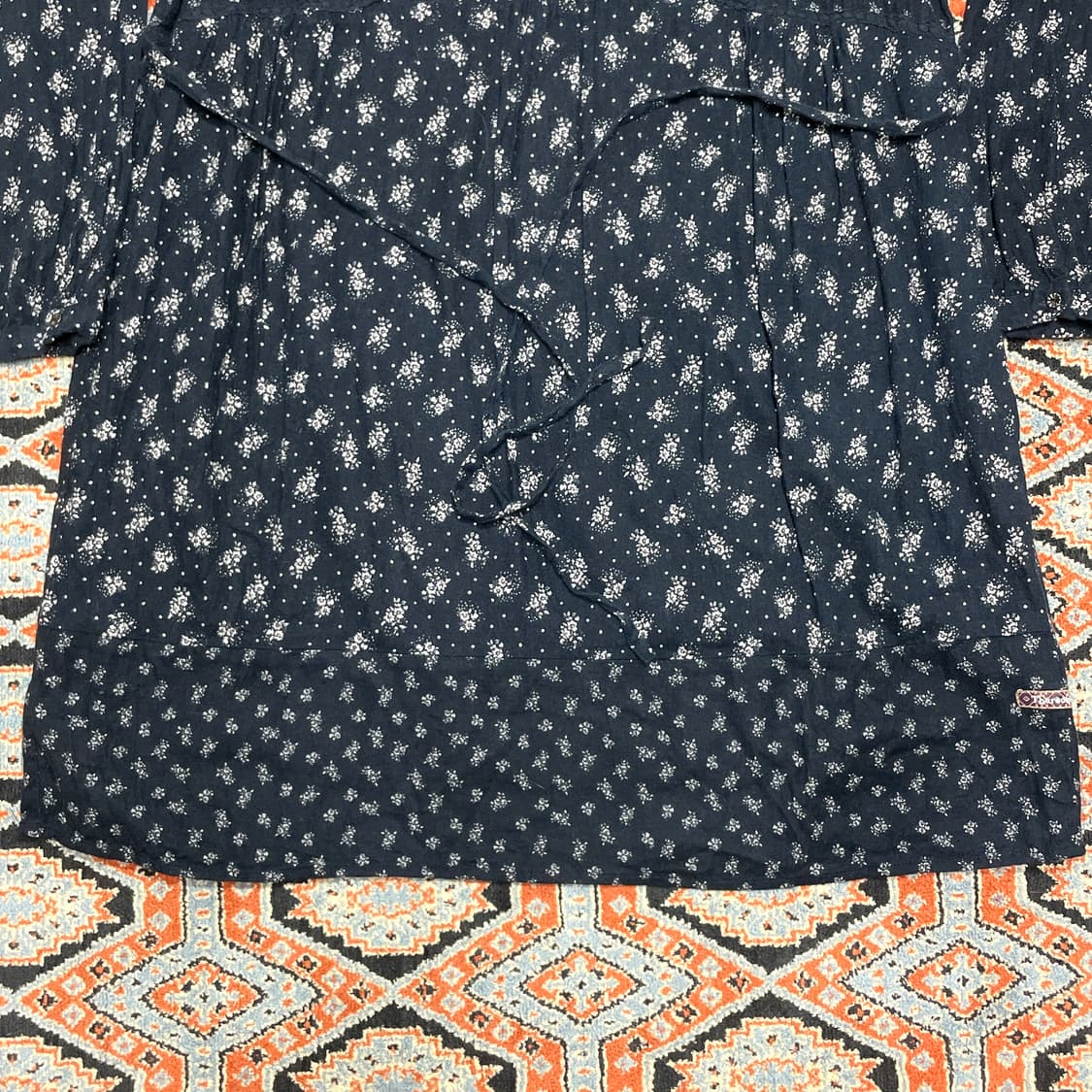 써스데이아일랜드 네이비 보헤미안 롱 원피스 여성S 상품이미지3