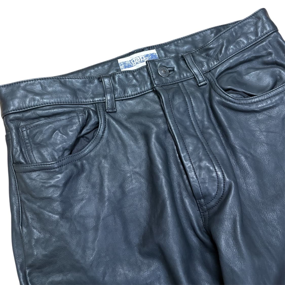 90s 올드갭 리얼 레더 부츠컷 팬츠 상품이미지3