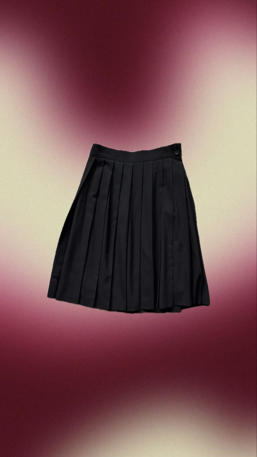블랙 플리츠 스커트 상품이미지1