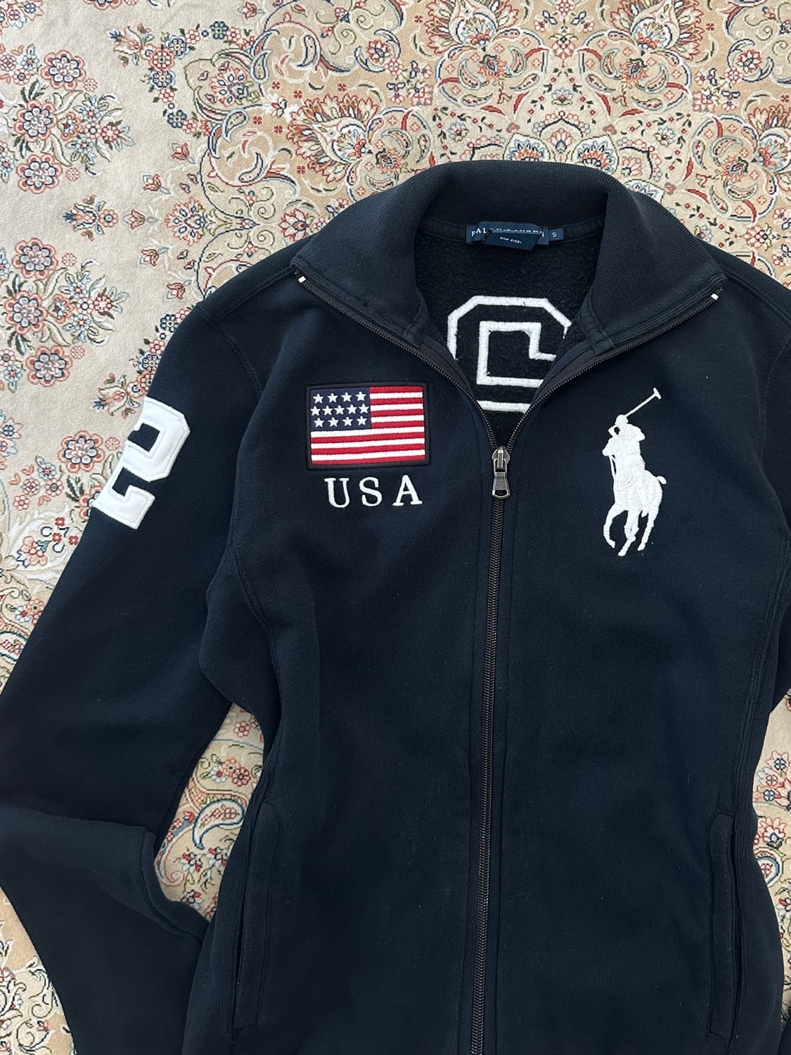 랄프로렌 블랙 빅포니 USA 성조기 스웻집업  상품이미지4