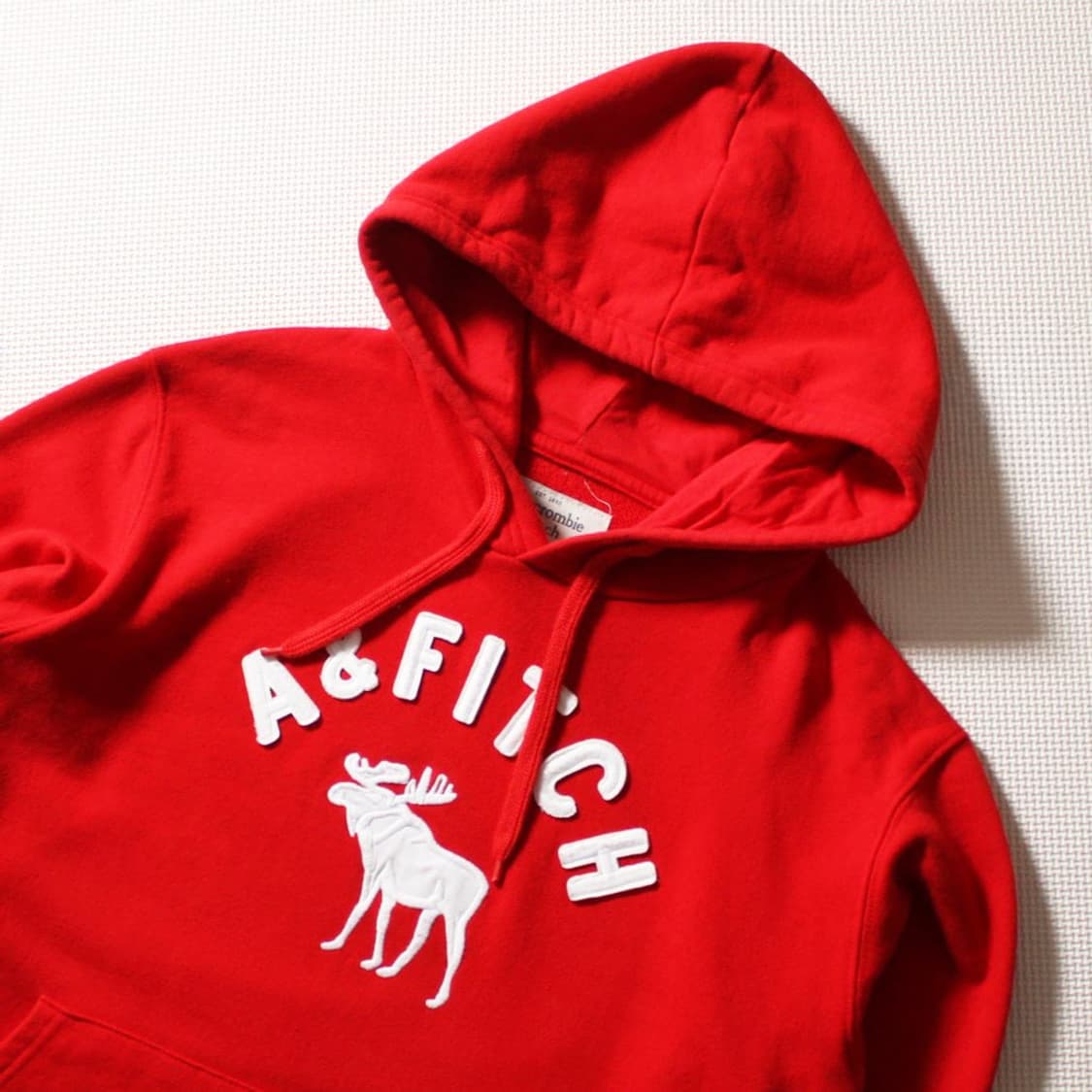 Abercrombie 아베크롬비 레드 기모 후드티 상품이미지3