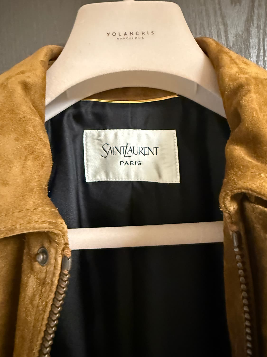 생로랑 스웨이드 자켓 채정안 자켓 새제품 34 사이즈 상품이미지3