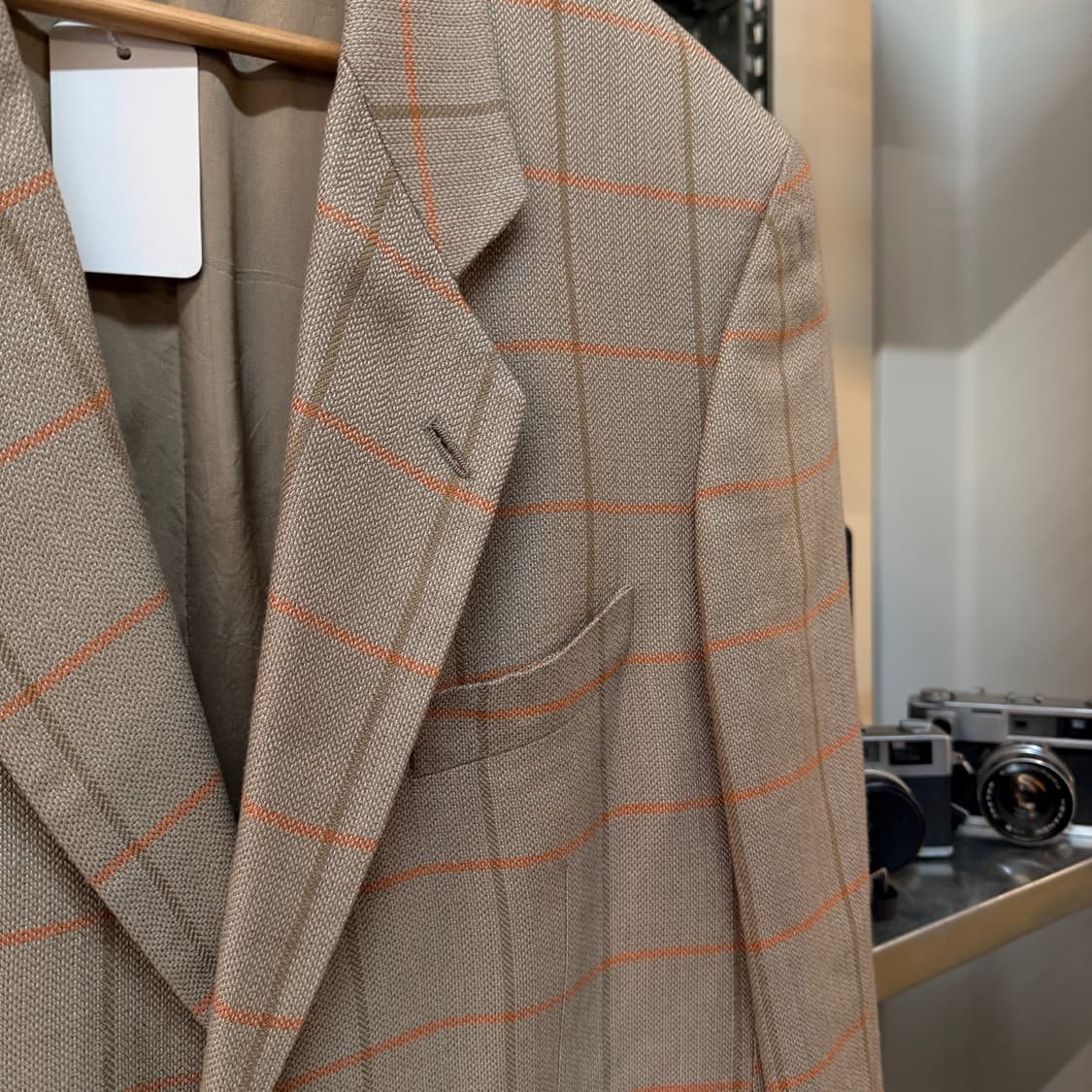  엠포리오 아르마니  MADE IN JAPAN  스퀘어 패턴 블레이저 상품이미지3