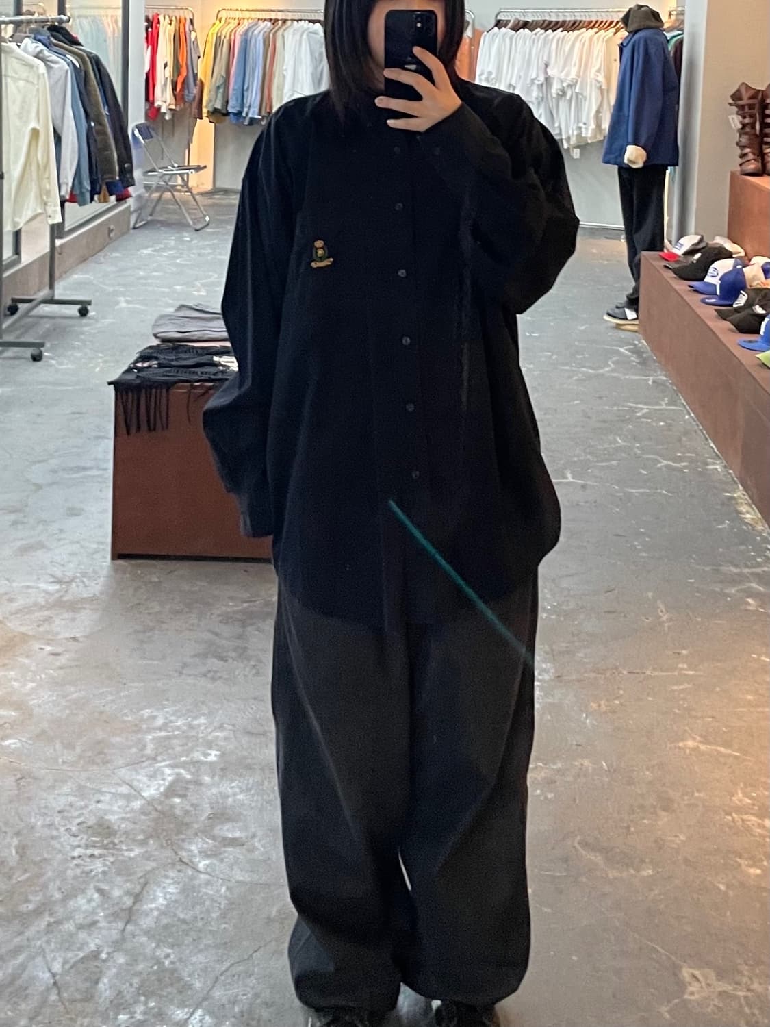 폴로 챕스 랄프로렌 블랙 오버핏 셔츠 H1210 상품이미지1