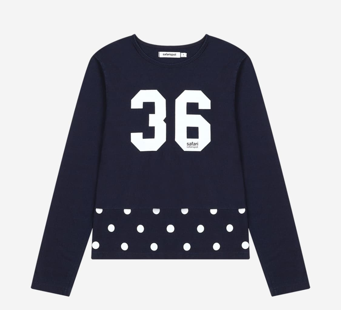 사파리스팟 1/2 리크루트 인디고 도트 티 상품이미지1