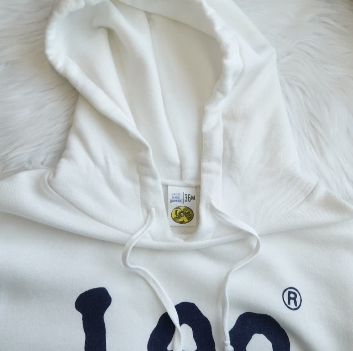 Lee 빅로고 프린팅 화이트 후드티 1916 상품이미지4
