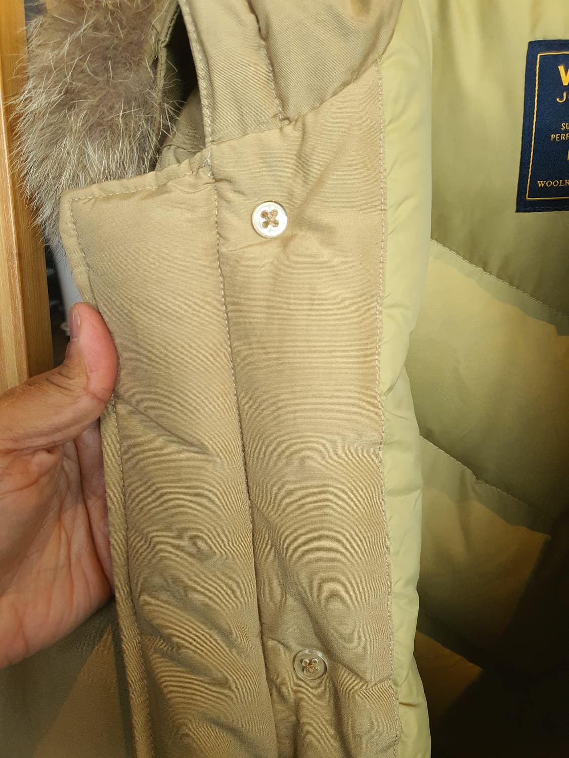 울리치(Woolrich) 아크틱 파카 골드카키/베이지 남자S 상품이미지7