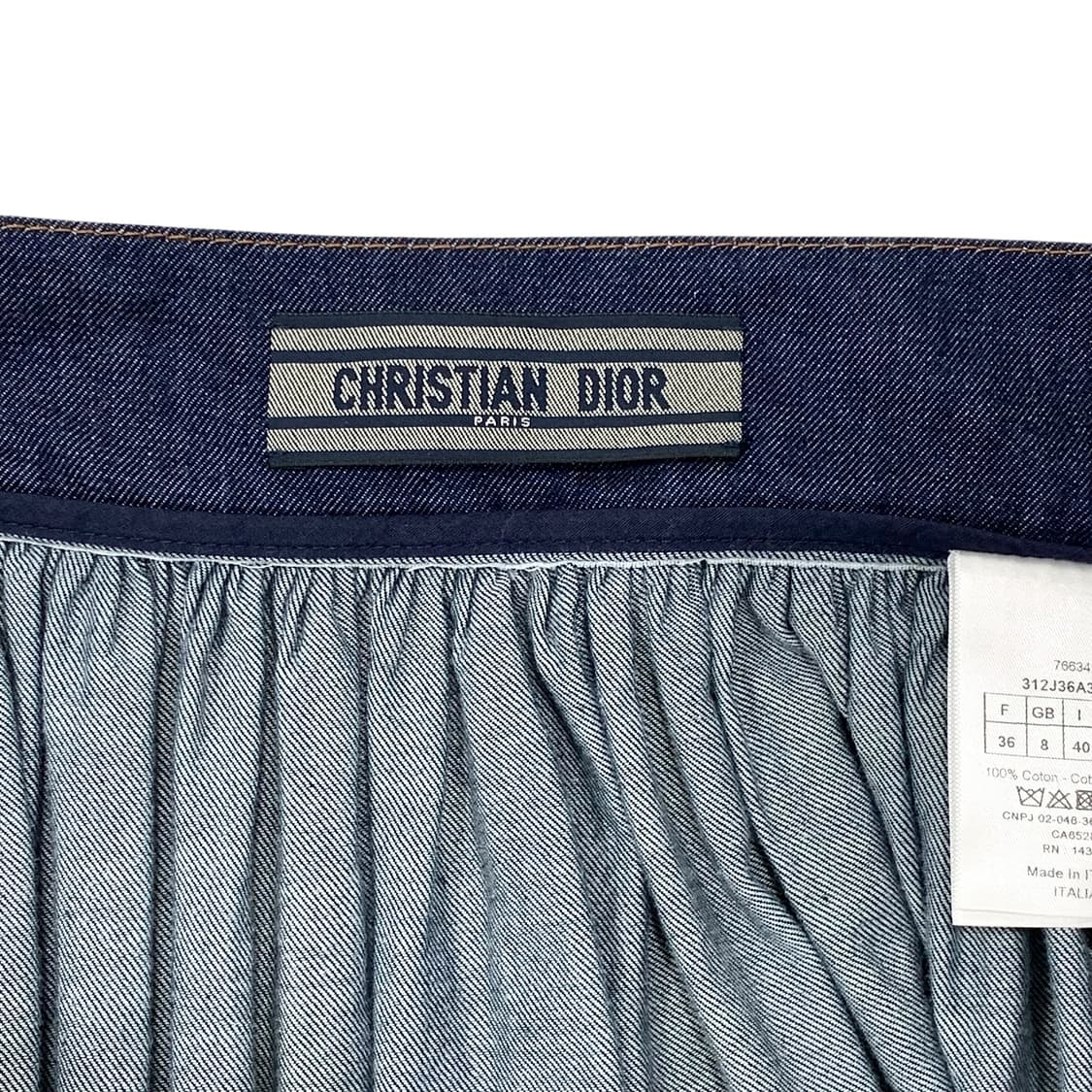 크리스찬 디올 쿠튀르 티어드 데님 벨트 롱 스커트 상품이미지8