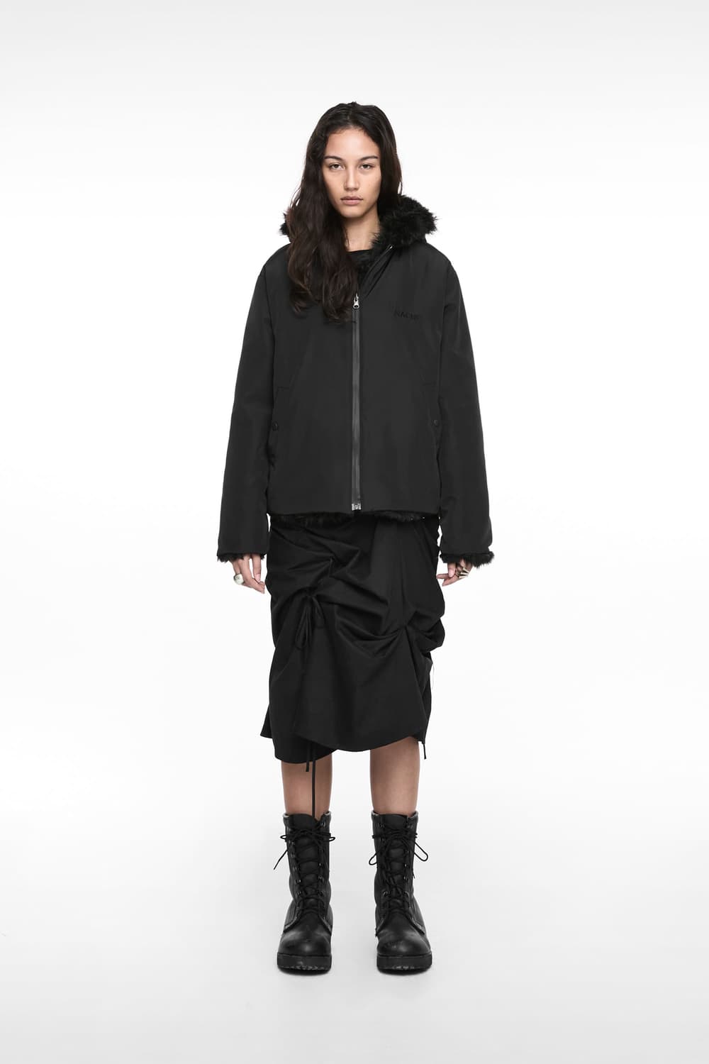 나체 리버시블 퍼자켓 새상품 사이즈0 상품이미지8