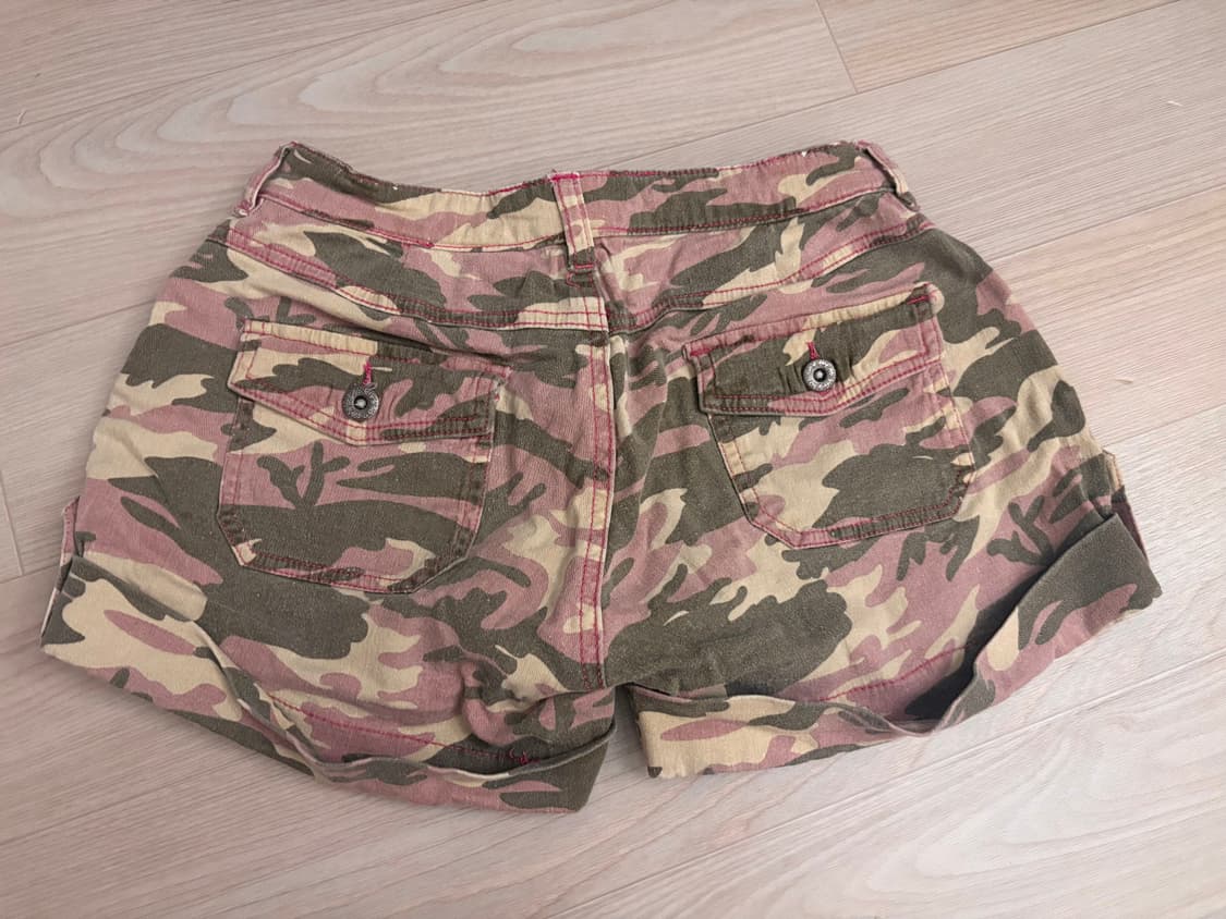 y2k 핑크 밀리터리 갸루 숏팬츠 상품이미지3