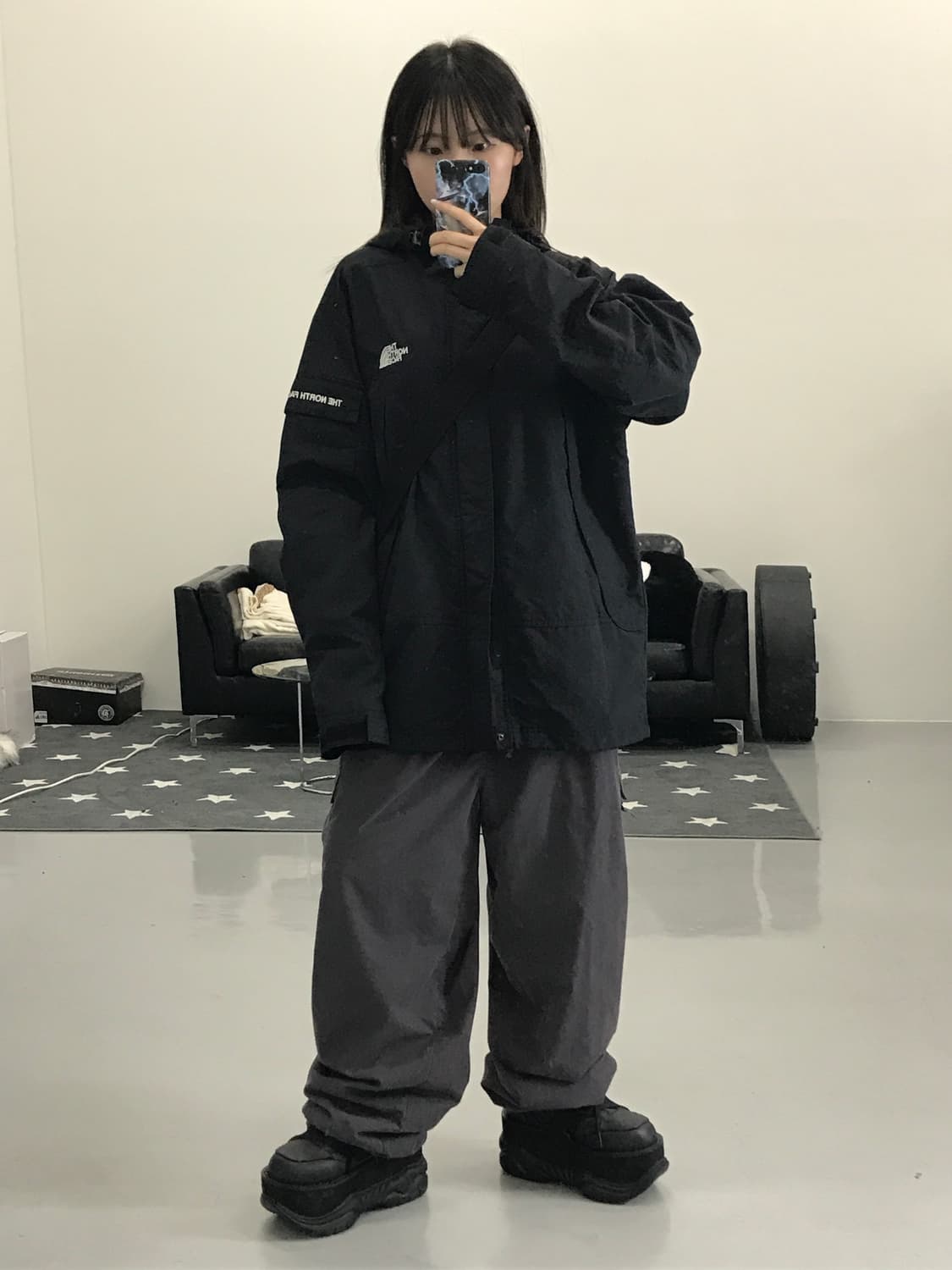 노스페이스 블랙 바람막이 상품이미지1