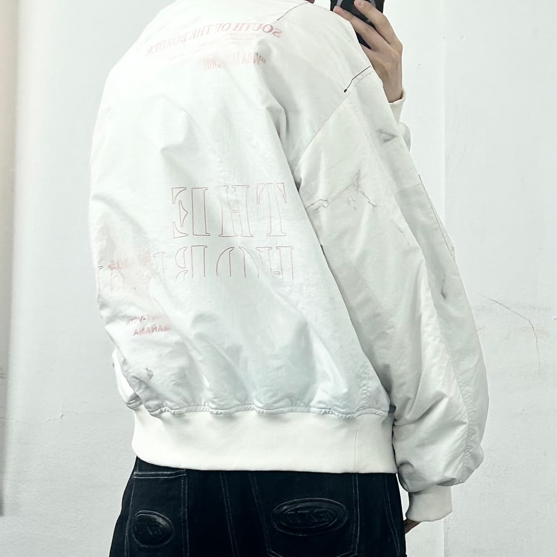 혜인서 그래픽 나일론 봄버 자켓 상품이미지3