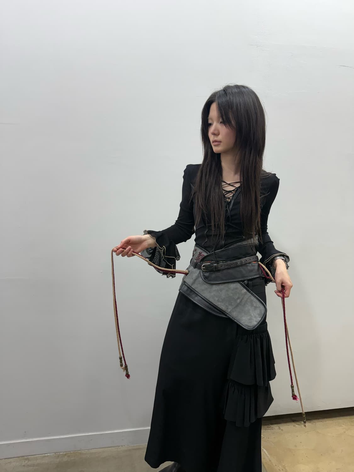 큐티 플래시 오비 디자인 코르셋 상품이미지5