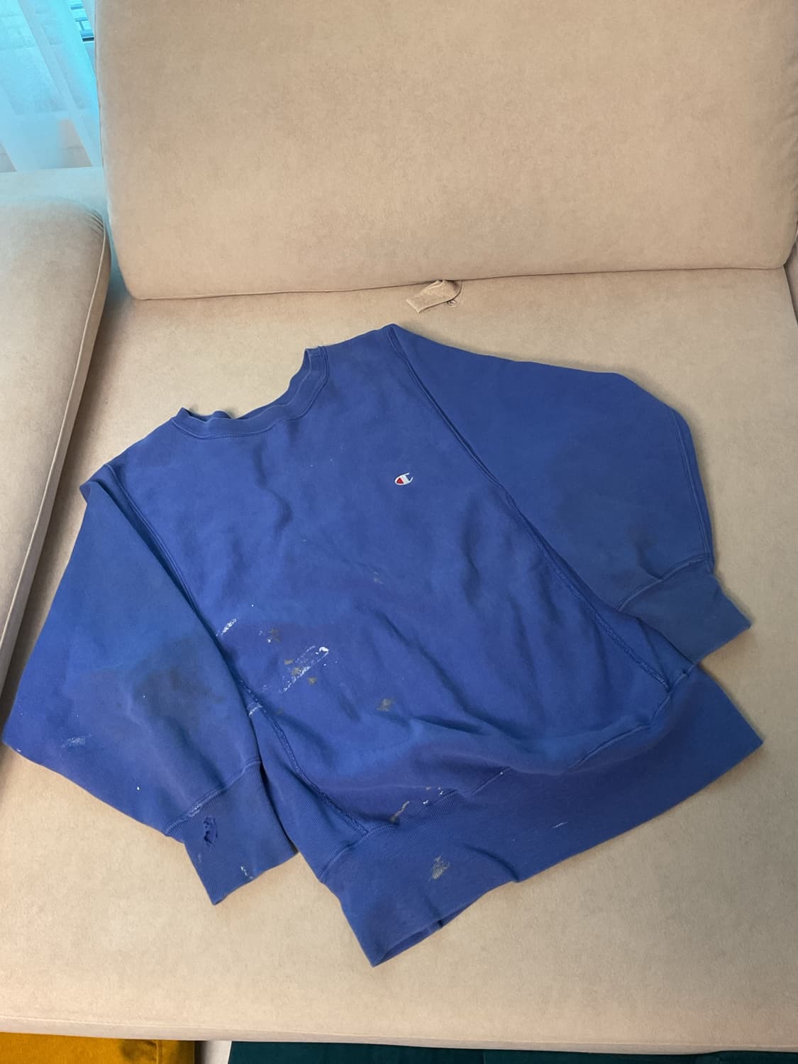 90s champion painted damaged sweatshirts 상품이미지1