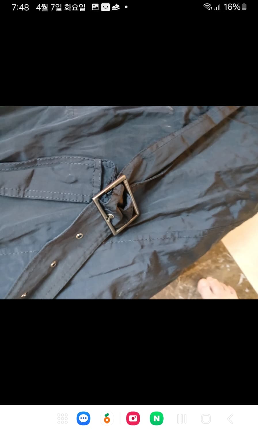 리본 춘추 하프 크롭 트렌치 코트 상품이미지6