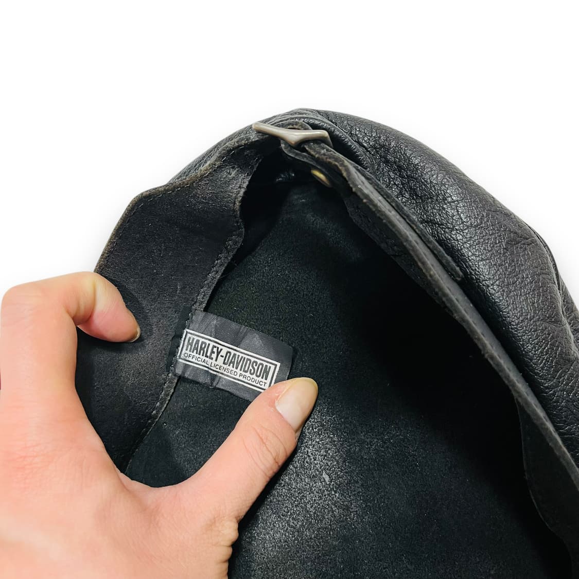 할리데이비슨 90s 가죽 바이커 체인 마도로스캡 상품이미지7