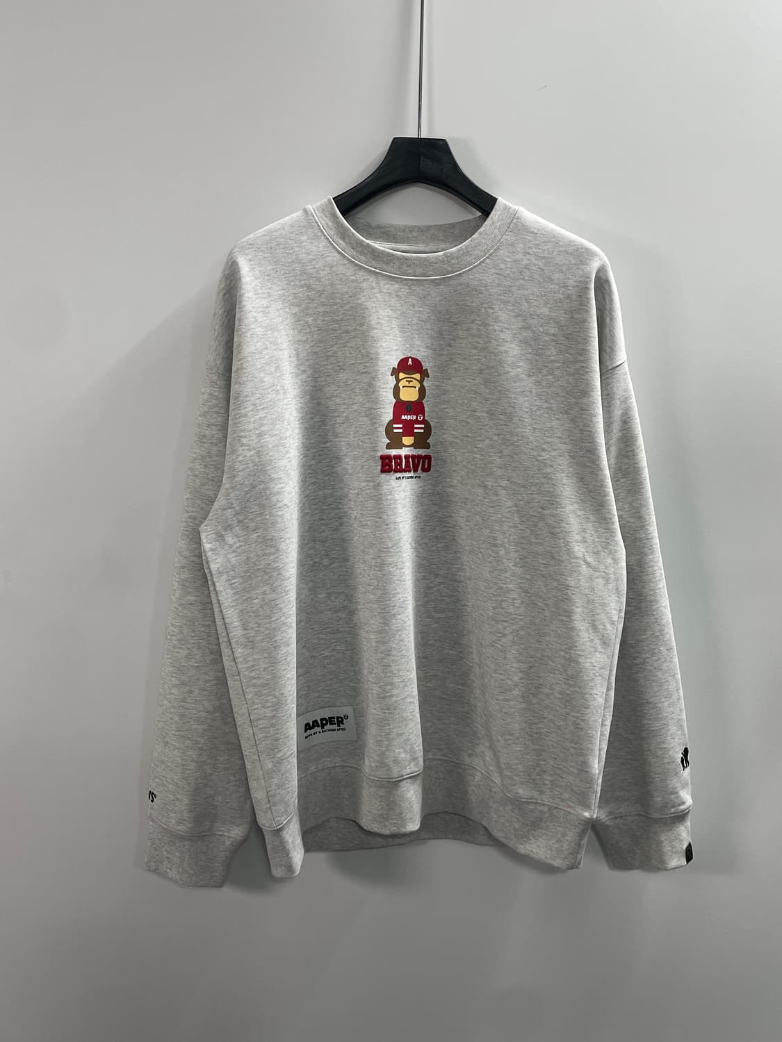 25FW 에이프 에이퍼 크루넥 헤더 맨투맨 (on.1014) 상품이미지2