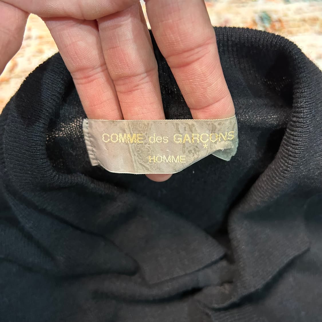 [XL] 90s 꼼데가르송 옴므 니트 카라티 상품이미지6