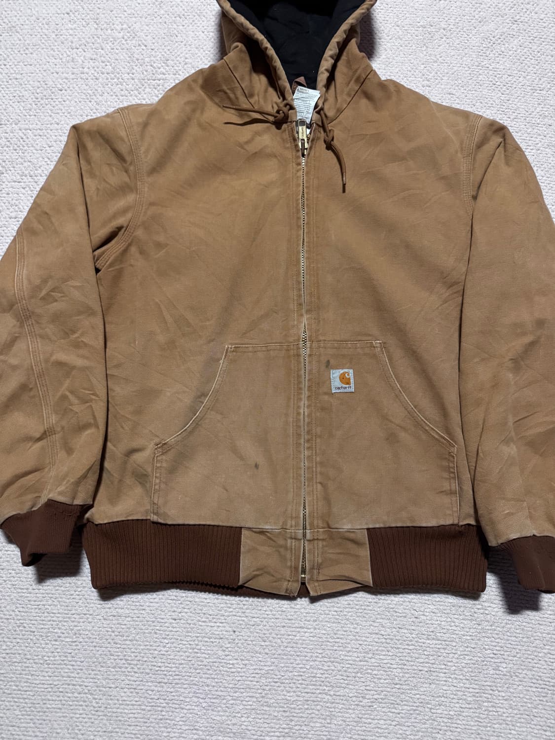 칼하트 USA made J140 브라운 액티브 자켓 M 상품이미지3