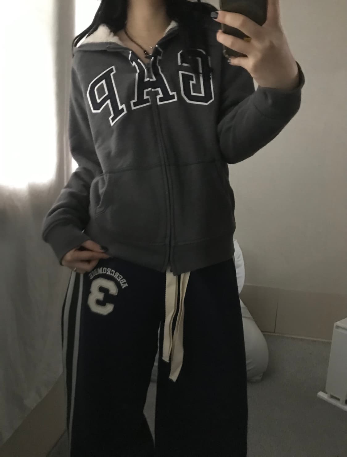 갭 그레이 퍼후드집업 상품이미지1