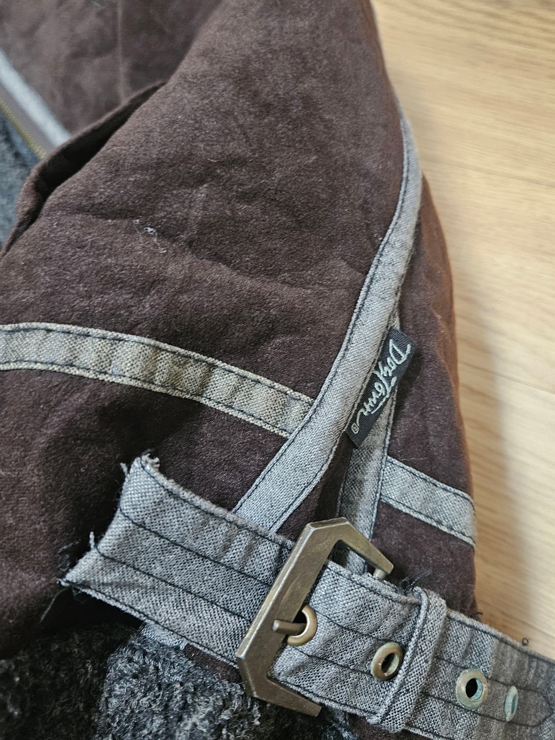 도그타운 넥 자수 포인트 B-3 무스탕 자켓 XL 상품이미지6