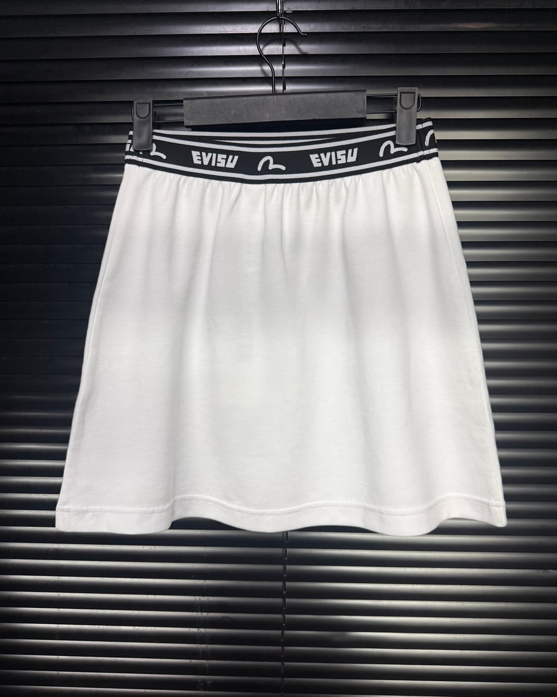 에비수 화이트 흰색 밴딩 치마 24 25 26 코튼 XS 펑크 로리 갸루 상품이미지4