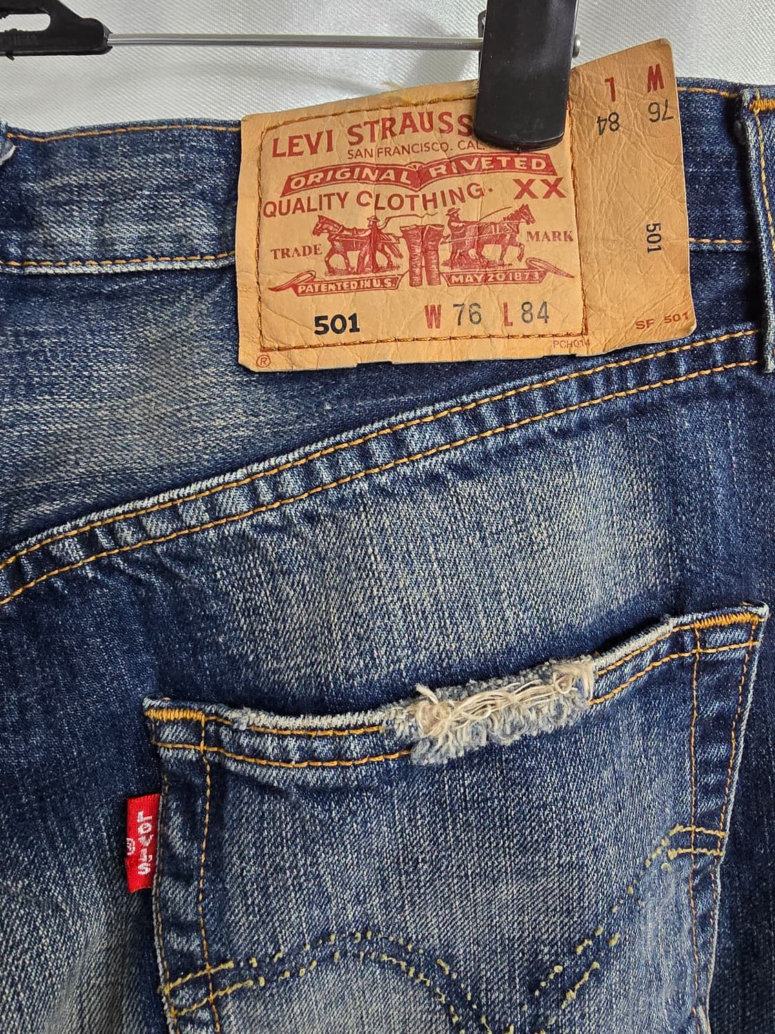 리바이스 501청바지 워싱 빈티지 데님 (1708) 상품이미지3