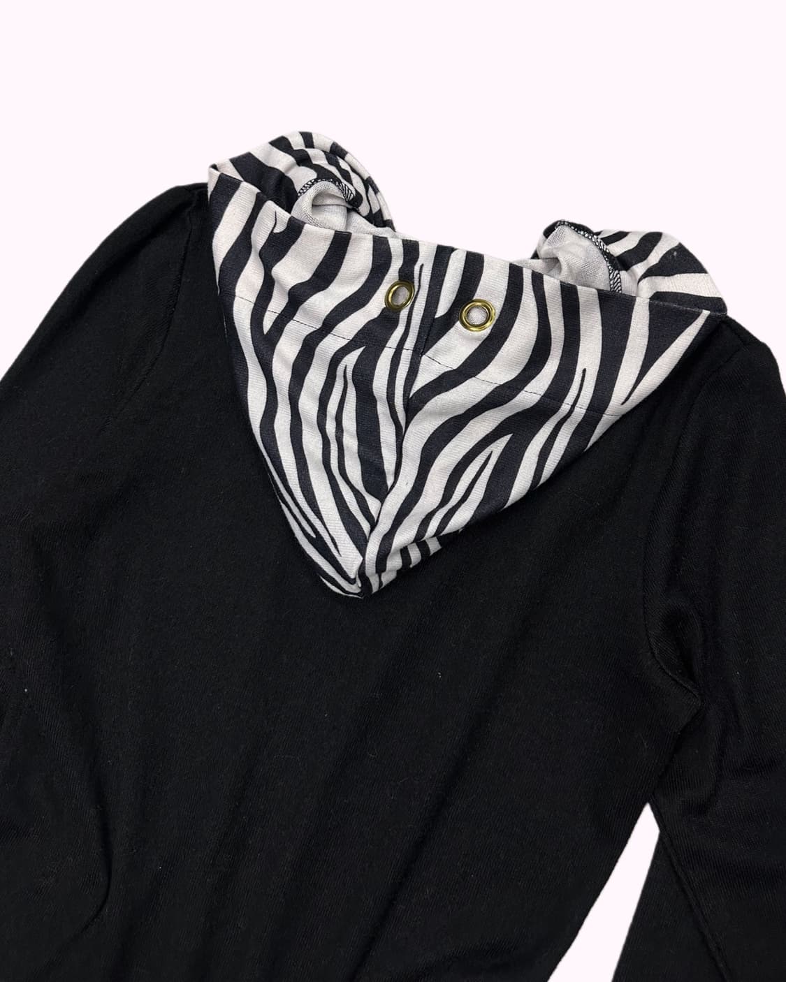 zebra layered knit hood zip-up 상품이미지6