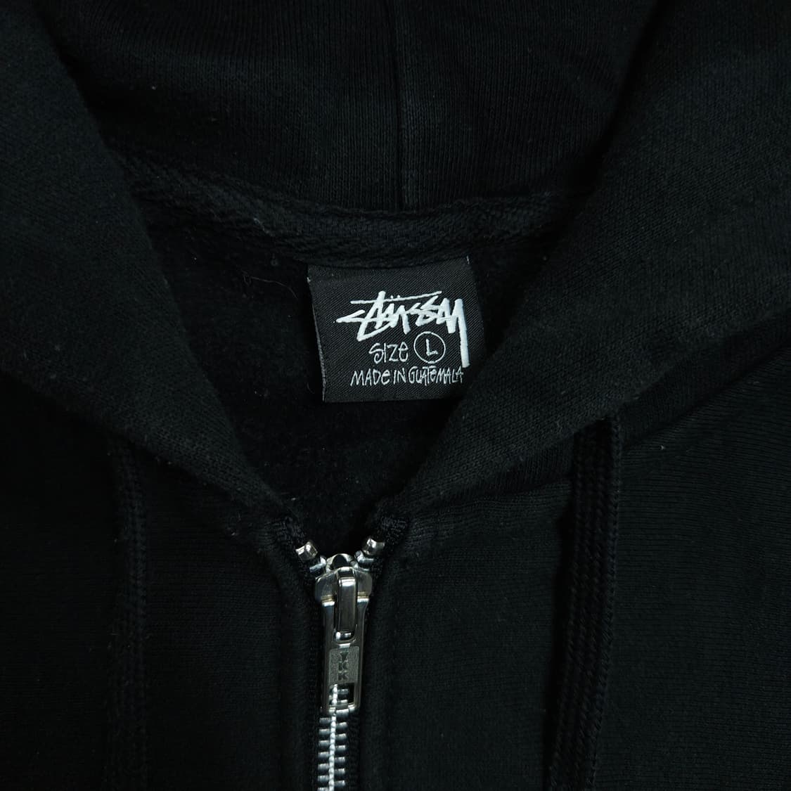 스투시 베이직 후드 집업 L 블랙 상품이미지5