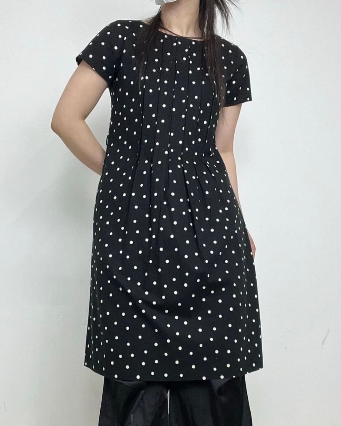 tlchouse 빈티지 도트 원피스&바람막이 세트 상품이미지3