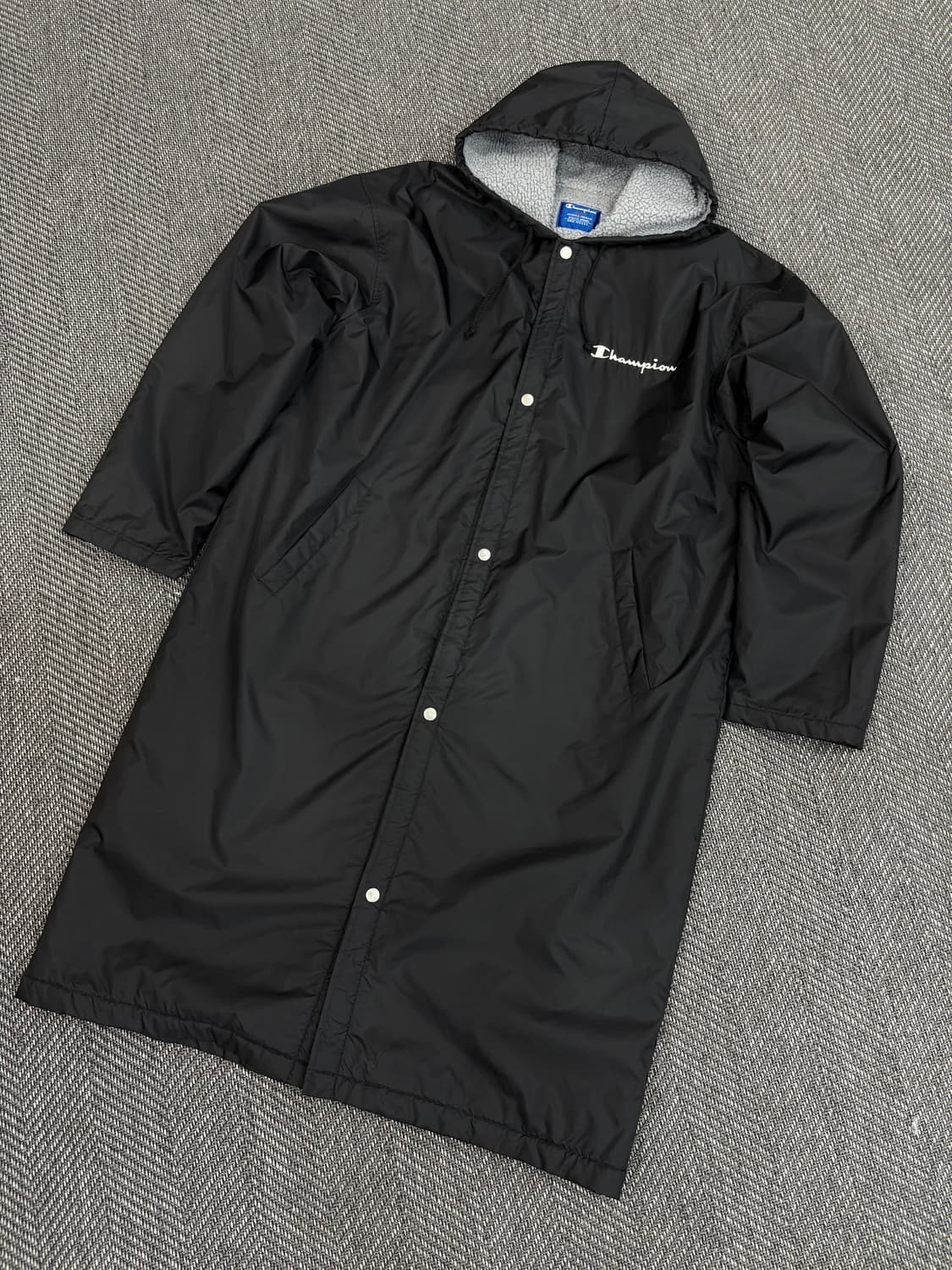 챔피온 양털 롱점퍼 블랙 상품이미지1