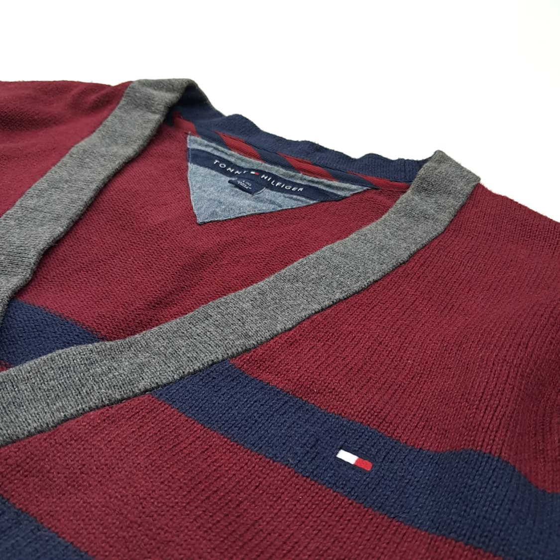 CL115 L 타미힐피거 코튼 혼방 프레피 가디건 상품이미지4